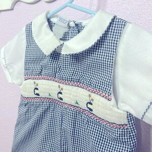 Vintage Petit Ami Smocked Golf Bobby suit